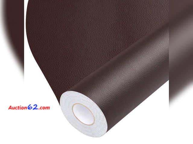 Lot 44-2554e - BSZHTECH Self Adhesive Leather Repair Patch Tape for Couch Sofa Dark Brown Appears New, A basic inspection has been given to this item. Sold...