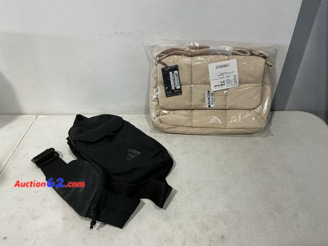 Lot 44-572j - Adidas Bags Lot: Padded Shoulder Bag &amp; Waist Pack See All Photo's Not Tested E-Commerce Return, A basic inspection has been given to thi...