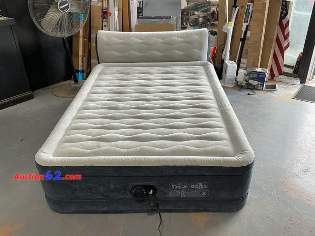 Lot 44-758o - $85 Retail price - Intex Pillow Top Headboard Airbed Queen See All Photo's E-Commerce Return, A basic inspection has been given to this item...