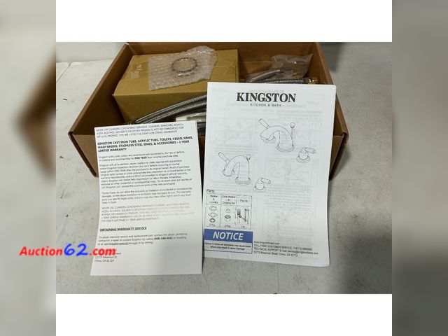 Lot 44-736i - $120 Retail price - Kingston Kitchen &amp; Bath Faucet Set - New Not Tested See All Photo's Appears New, A basic inspection has been given t...