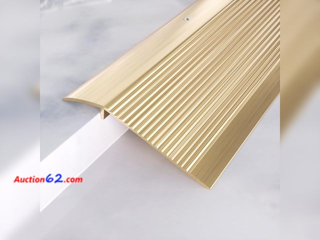 Lot 44-111o - Heainaiyoo Metal Floor Transition Strip, Aluminum Threshold for Doorways, for Gap from 0.4″to 1.6″, for Doorways Tile Wood Vinyl Laminates, ...