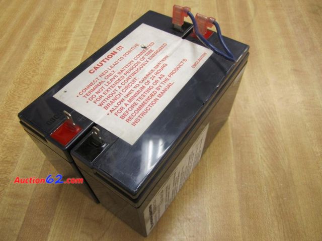 Lot 44-718p - Lithonia Lighting ELB 0612A Emergency Replacement Battery, 6 Volt, Black, 3.70x5.95x2.00 Appears New, A basic inspection has been given to t...