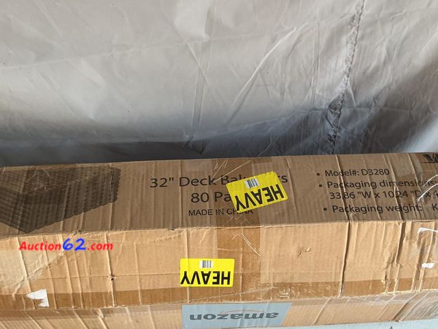 Lot 44-265M - Vevor 32 Inch Deck Balusters 80 Pack Black Metal Railing Spindles See All Photo's Appears New, A basic inspection has been given to this ite...