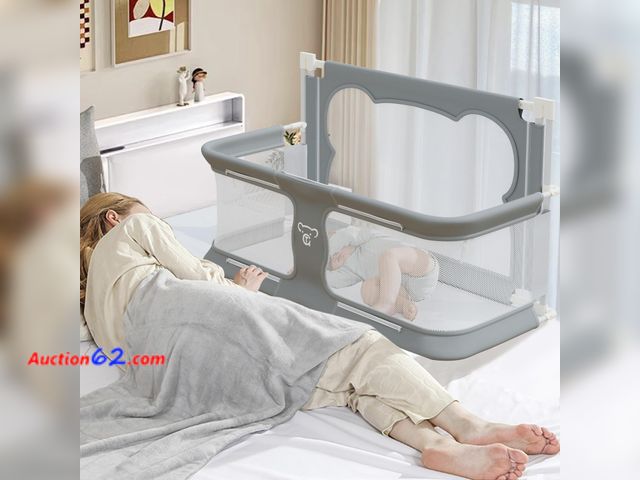 Lot 44-701o - $139.99 Retail price - JWPEHOE 3 in 1 Baby Bassinet Bedside Sleeper Portable Crib, Co-Sleeping Baby Bed, Playpen, Suitable for Twin, Full, K...