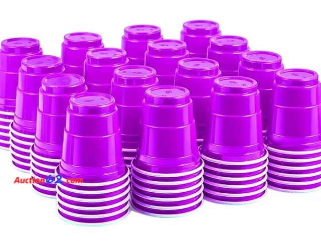 Lot 44-6739b - 200ct 2oz. Mini Purple Shot Cups, Disposable and Small Appears New