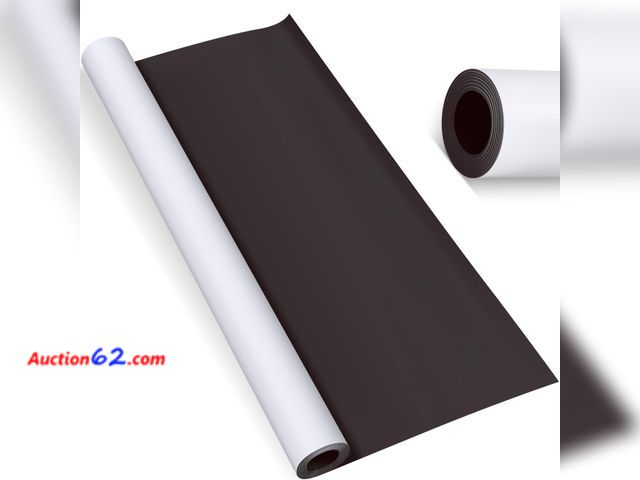 Lot 44-1714w - Amylove Blank White Surface Magnet Sheets 24 Inch x 5 Feet, 30 Mil Magnetic Roll Printable Flexible Vinyl Blank Magnetic Sign Sheet Safe for...