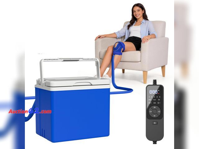 Lot 44-121m - $79.99 Retail price - Ice Machine for Knee After Surgery – FSA Cold Therapy Machine with Auto Timer, Leak-Proof Reinforced Bucket &amp; Adju...