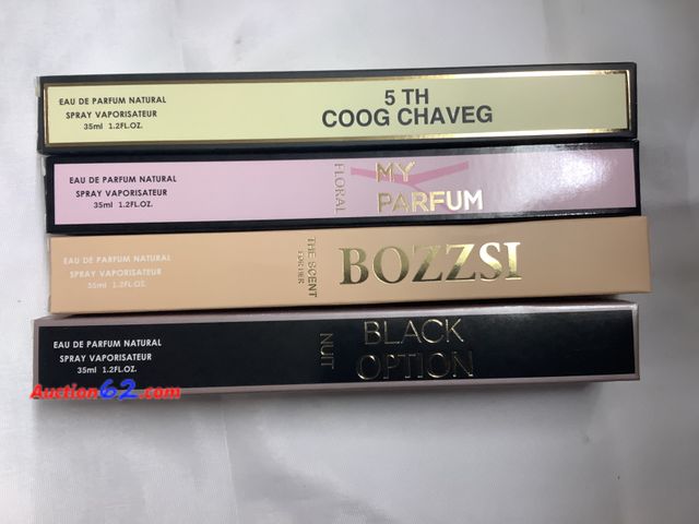 Lot 44-6146w - EAU DE PARFUM FOR WOMAN, 4 different scents. New. See All Photo's Not Tested Never opened, Factory Sealed