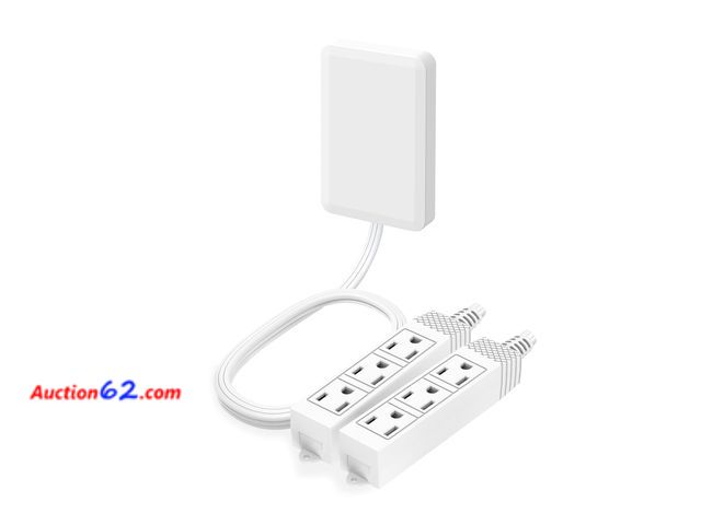 Lot 44-9137 - Retail of $20-TiFFCOFiO Flat Plug Outlet Strip, 6 Feet Extension Cord 3 Prong, 3 Grounded Outlets with Mounting Holes, 13A/1625W, 16 AWG (Tw...