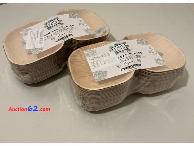 Lot 44-9255 - Chic Leaf Palm Leaf Plates - 50 Count Appears New, A basic inspection has been given to this item. Sold AS-IS. New As-Is