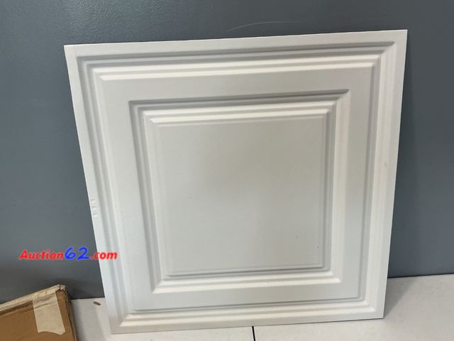 Lot 44-2731w - Voozon Eco-Friendly PVC Ceiling Tiles - White Appears New, A basic inspection has been given to this item. Sold AS-IS. Not Tested See All Ph...