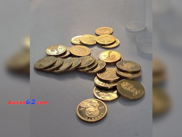 Lot 44-8323g - LOT OF TWENTY FIVE (25) PROOF ASSORTED PRESIDENTIAL AND SACAGAWEA DOLLARS. VERY NICE SHAPE!! - NT