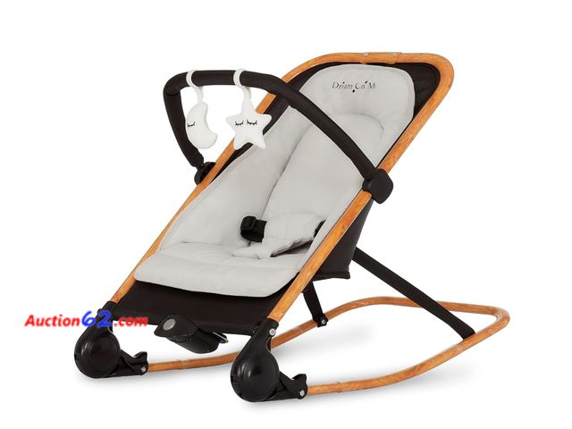 Lot 44-1159p - Retail value $60- Dream on Me Rock with me 2-in-1 Rocker and Stationary Seat | Compact Portable Infant Rocker with Removable Toys Bar &amp; ...
