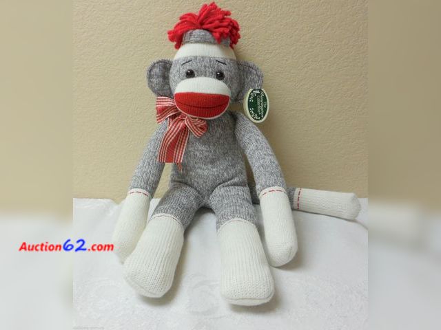 Lot 44-3010q - 18" Bearington Bears "SOCKS" Sock Monkey #176701 Retired 2014 - New with Tags - See Pictures Never opened, Factory Sealed