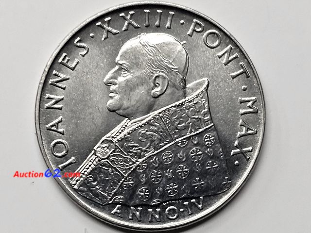 Lot 44-8340o - POPE JOHN THE 23RD (XXIII) 100 LIRA VATICAN CLAD COIN-T