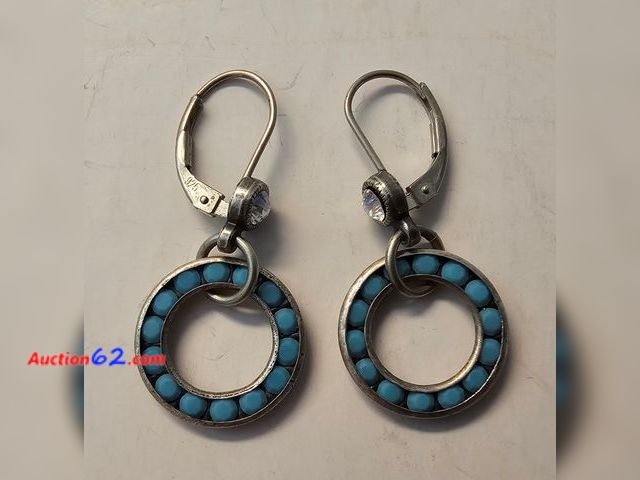 Lot 44-8309u - .925 STERLING SILVER AMERICAN INDIAN EARRINGS.-T