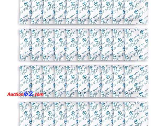 Lot 44-6680p - 5 Gram 40 Packets Fonday Food Grade Silica Gel Packs Desiccants Moisture Absorbers Desiccants Packets Dehumidifier Packs Never opened, Facto...