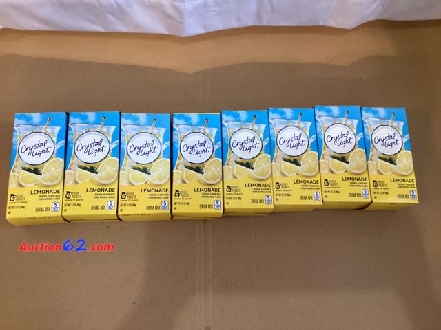 Lot 44-7722i - Lot of (8) Crystal Light 6 pitcher lemonade packets.  Appears New, A basic inspection has been given to this item. Sold AS-IS. See All Photo...
