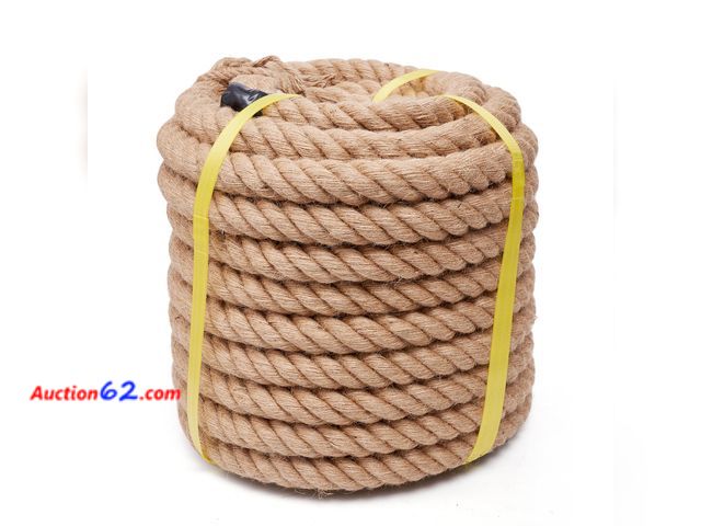 Lot 44-1703o - Jute Rope Heavy Duty 2 Inch 25 Feet, Natural Hemp Rope, Twisted Hemp Rope for Crafts, Gardening, Bundling, Climbing, Hammock, Nautical rope,...