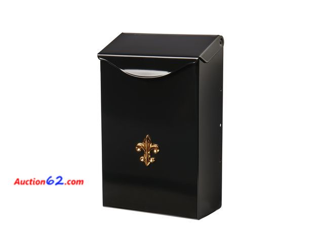 Lot 44-1895e - Architectural Mailboxes City Classic Galvanized Steel Wall Mount Mailbox, BW1100AM, Black, Small Capacity See All Photo's Not Tested Appears...