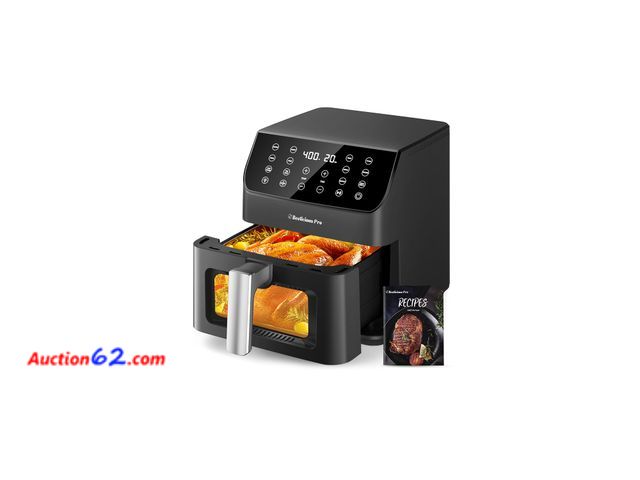 Lot 44-1138j - $249.99 Retail price - Beelicious® 5.8QT Large Air Fryer, 12-in-1 Digital Airfryer with Clear Window, 40+ Recipes, Flavor-Lock Tech, Shake R...