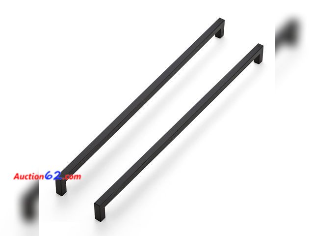 Lot 44-2771 - Ravinte 3 Pack Black Matte Cabinet Pulls and Handles - 18 Inch Square, Drawer Pulls, Kitchen Cabinet Hardware Appears New, A basic inspectio...