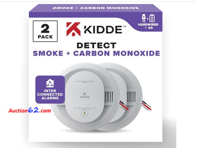 Lot 44-1536 - Kidde Detect Smoke + Carbon Monoxide Alarm, 30CUD10-V, Combination Photoelectric, 10-Year Battery Appears New, A basic inspection has been g...