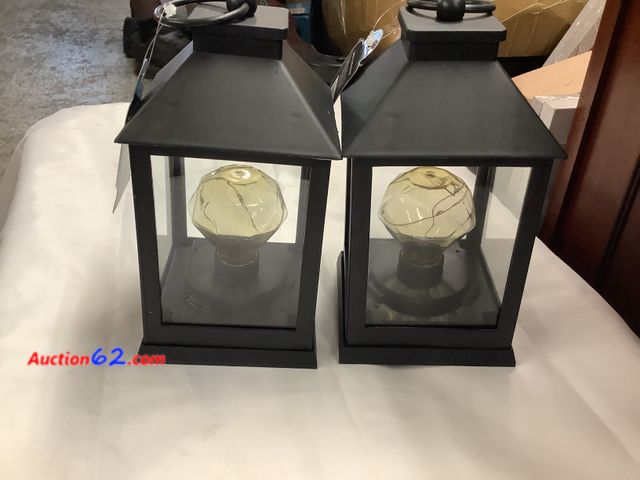 Lot 44-6106a - 2 Decorative Lantern With LED Light Bulb, 3 AAA Batteries Appears New, A basic inspection has been given to this item. Sold AS-IS. See All P...