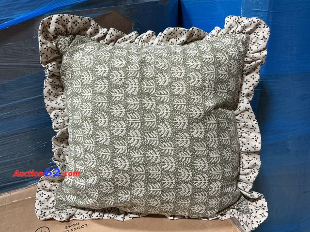 Lot 44-240b - 18” X 18” Threshold Decorative pillow E-Commerce Return, A basic inspection has been given to this item. Sold AS-IS.