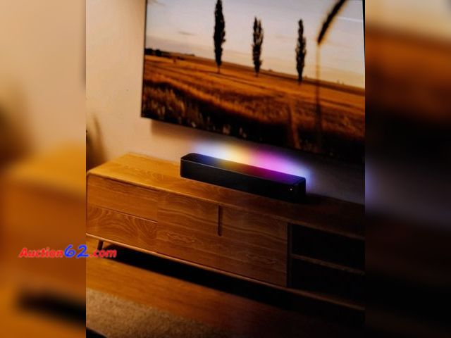 Lot 44-7486a - one 20 inch Bluetooth 2.1 channel soundbar with multi-color LED lighting, black   E-Commerce Return, A basic inspection has been given to th...