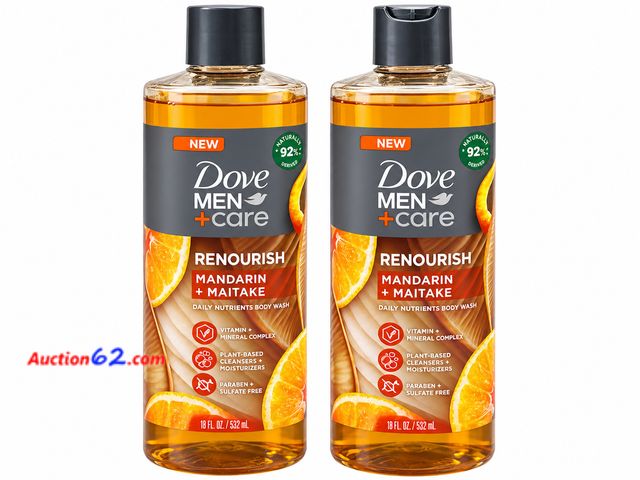 Lot 44-6037m - 2 dove men care 18 fl oz. Mandarin &amp; maitake. Appears New, A basic inspection has been given to this item. Sold AS-IS. See All Photo's N...
