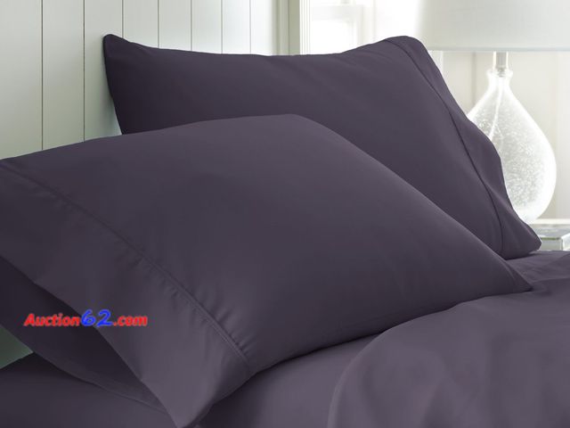 Lot 44-356M - ienjoy Home Color Pillowcase Set, Solid, Purple, King See All Photo's Appears New, A basic inspection has been given to this item. Sold AS-I...