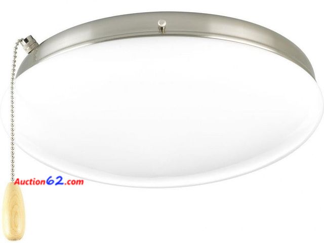 Lot 44-1631p - Progress Lighting 2-Light Ceiling Fan Light Kit for AirPro Collection Ceiling Fans, Modern Tranisitonal Style with Wide Low Profile Opal Gla...