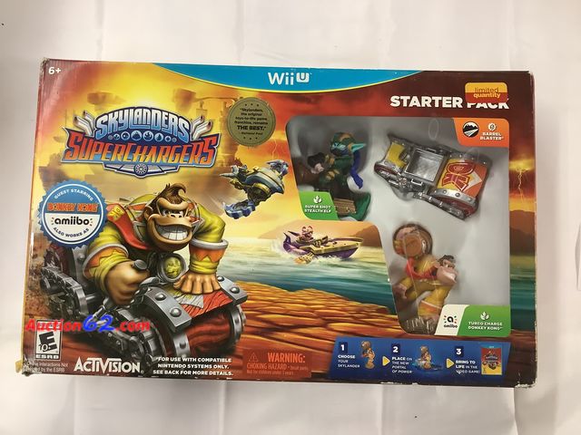 Lot 44-7509k - NEW. Starter pack for Wii U. Sky landers Superchargers. Ages 6+. See All Photo's Not Tested Appears New with box damage Never opened, Factor...