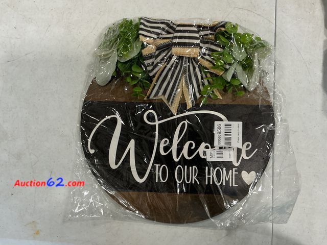 Lot 44-1150p - Lot of (1) “Welcome to our Home” Sign Appears New, A basic inspection has been given to this item. Sold AS-IS. See All Photo's Not Tested