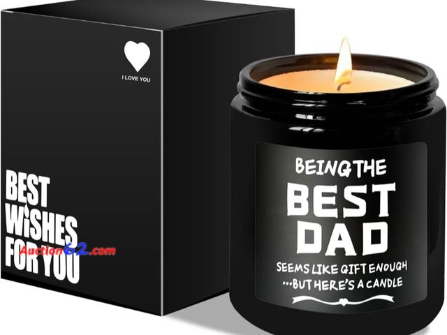Lot 44-6551t - New 9oz Sandalwood Scented Candle Being Best Dad Appears New, A basic inspection has been given to this item. Sold AS-IS.