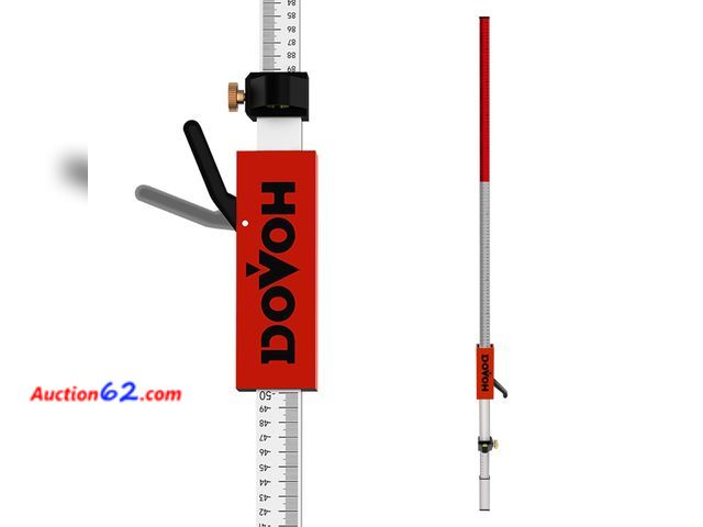 Lot 44-1640o - DOVOH FT/CM Grade Rod for Laser Level, with Quick-Release Slider for Laser Receiver, 2.4m/7.9ft Adjustable Length Aluminum Laser Level Stick...