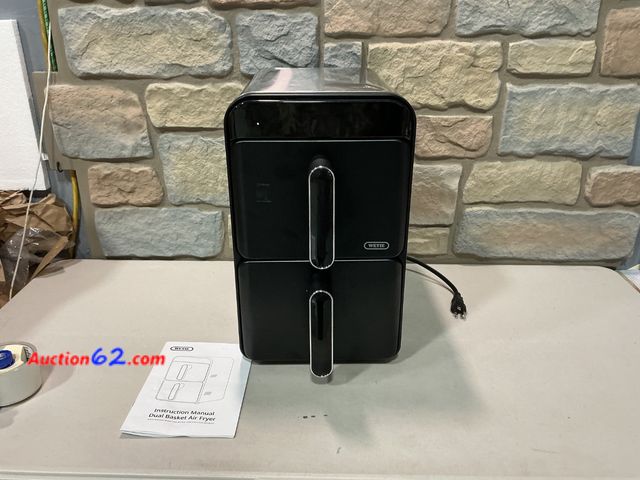 Lot 44-1687f - $150 Retail price - WETIE Dual Basket Air Fryer - Instruction Manual See All Photo's Not Tested E-Commerce Return, A basic inspection has be...