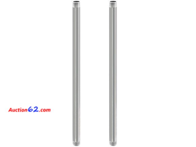 Lot 44-4101w - GeilSpace 3/4" x 36" Stainless Steel Pipe, 304 Pipe Nipple Fits Standard 3/4 Inch Threaded Pipes and Fittings, DIY Industrial Metal tube (2 ...