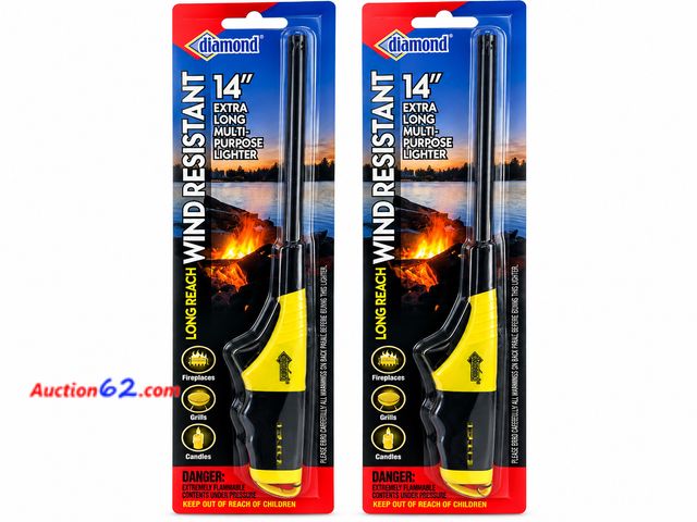 Lot 44-6027m - Set of 2 Long Reach Wind Resistant, 14” Extra Long Multi-Purpose Lighters. Appears New, A basic inspection has been given to this item. Sold...