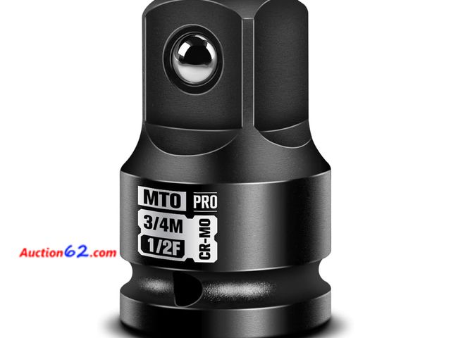 Lot 44-9094i - 1/2" Female to 3/4" Male Impact Socket Adapter, 1/2" Impact Socket Adapter for High Torque Applications, Heavy-Duty Chrome Molybdenum Alloy ...