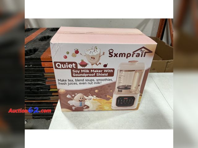 Lot 44-1120j - Sxmpfair Quiet Soy Milk Maker with Soundproof Shield Not Tested Appears New, A basic inspection has been given to this item. Sold AS-IS.