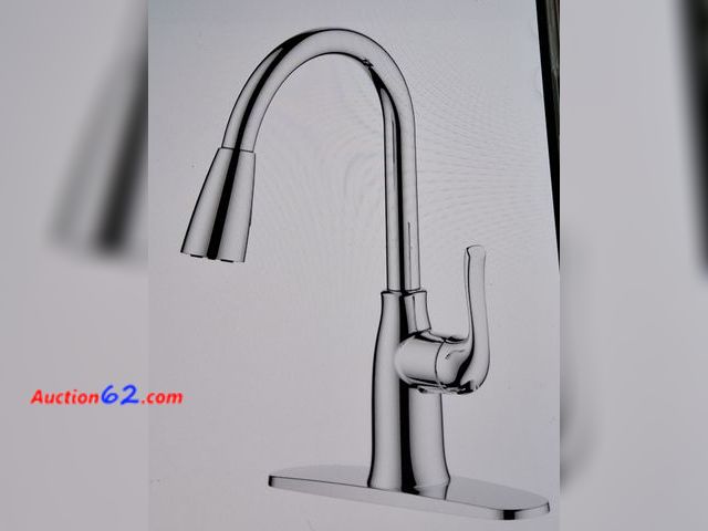 Lot 44-7489a - Mainstays pull down kitchen fauct in chrome  Appears New, A basic inspection has been given to this item. Sold AS-IS.