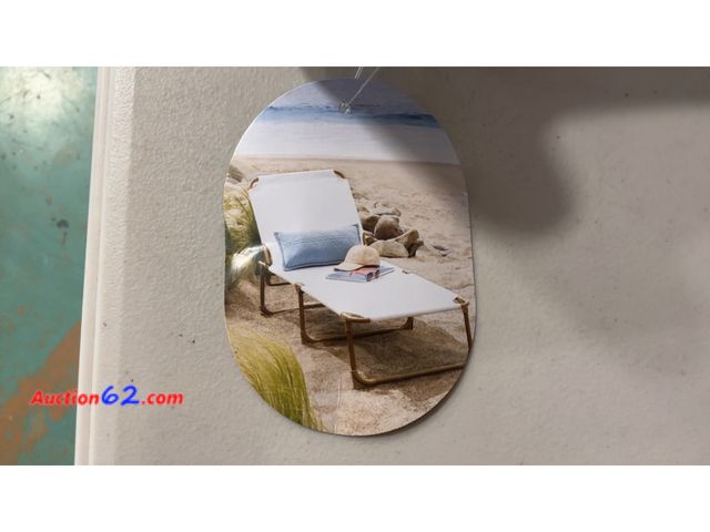 Lot 44-1687w - Target Canvas Folding Outdoor Chaise Lounge Chair Not Tested See All Photo's E-Commerce Return, A basic inspection has been given to this it...