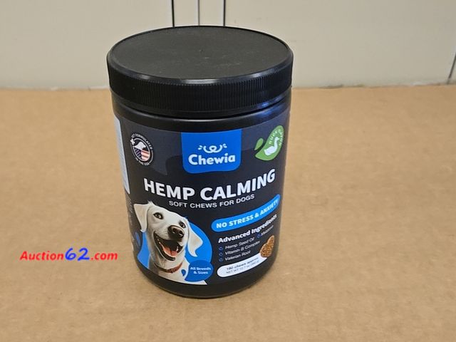 Lot 44-6922b - Hemp Calming Chews for Dogs Anxiety - Dog Calming Treats with Melatonin, Valerian Root, Chamomile Extract &amp; Vitamin B Complex Appears Ne...