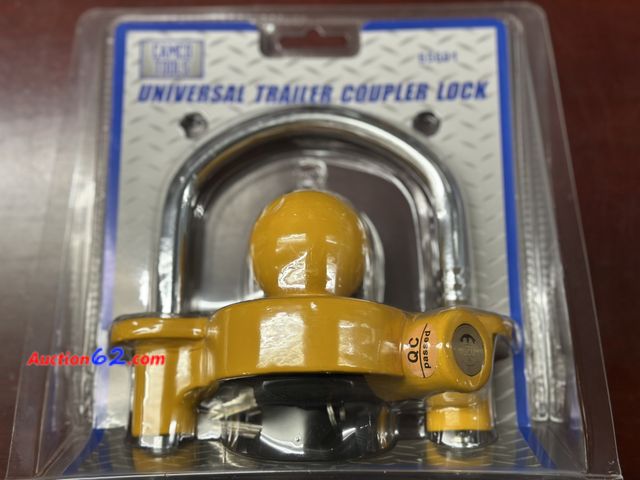 Lot 44-6005f - Camco tools universal trailer coupler lock with key. NEW. See All Photo's Not Tested Never opened, Factory Sealed
