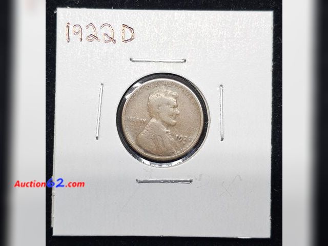 Lot 44-8345o - TOUGHER DATE1922-D LINCOLN WHEAT CENT. MINTED IN DENVER.-NT