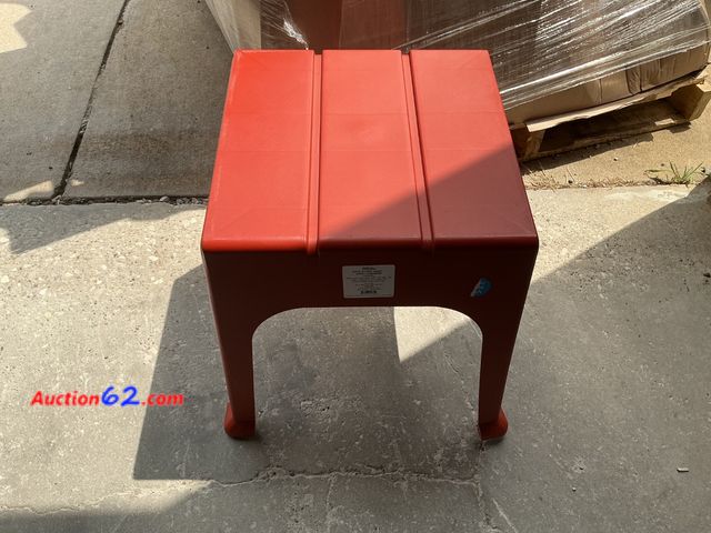 Lot 44-187 - Room Essentials Patio Accent Table - Burnt Cinnamon Stackable See All Photo's E-Commerce Return, A basic inspection has been given to this i...
