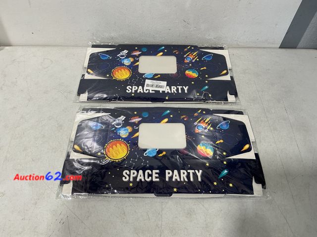 Lot 44-988m - Lot of 2 Packs - Bgohrd 12 Pack Space Party Favors Boxes With Window, Planets Rocket Boxes For Treat Candy Cookies Party Favors, Gifts Boxes...