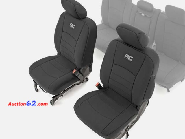 Lot 44-790b - Retail value $144- Rough Country 91040 Black Front Seat Covers for 19-26 Ram 1500 Appears New, A basic inspection has been given to this ite...